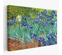 Tableau Van Gogh Iris Reproduction artistique - Tableau sur toile prêt à accrocher avec kit de montage inclus décoration maison et bureau - 100 x 150 cm
