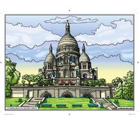 Tableau Velours À Colorier La Basilique Du Sacré-Coeur