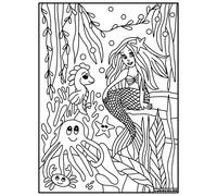 Tableau Velours À Colorier La Sirène