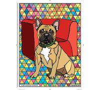 Tableau Velours À Colorier Le Bouledogue Français