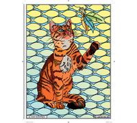 Tableau Velours À Colorier Le Chat Européen