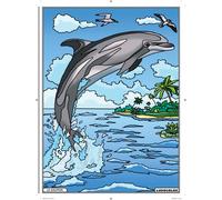 LudoColor Tableau Velours à colorier Le Dauphin