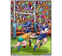 Tableau Velours À Colorier Le Rugby