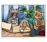 Tableau Velours À Colorier Les Chatons