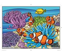 Tableau Velours À Colorier Les Poissons Clowns