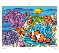 Tableau Velours à colorier Les Poissons Clowns