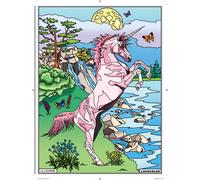 Tableau Velours À Colorier Pour Enfant La Licorne Arc-En-Ciel