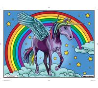 Tableau Velours À Colorier Pour Enfant La Licorne Cascade