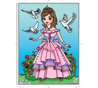 Tableau Velours à colorier Pour enfant La Princesse
