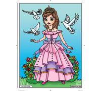 Tableau Velours À Colorier Pour Enfant La Princesse