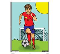Tableau Velours À Colorier Pour Enfant Le Footballeur