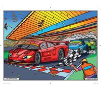 Tableau Velours À Colorier Pour Enfant Supercars