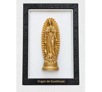 Tableau Vierge de Guadeloupe en relief à suspendre ou à poser 23 x 18 x 10 cm