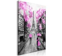 Tableau Villes Paris Rendez-Vous (1 Part) Vertical Pink 40x60 cm - Tableau deco