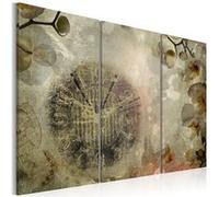 Tableau Vintage, clock and orchid triptych-Taille L 120 x H 80 cm Imprimé