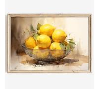 Tableau Vintage De Citrons, Affiches Et Impressions D'Agrumes, Toile Murale, Nature Morte, Peinture De Fruits, Nature Morte Vintage, Impressions D'Art Mural, Décoration 50x70 Cm, Sans Cadre