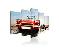 Tableau Imprimé "Vintage Red Dream" 50 x 100 cm