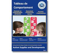 Tableau Visuel Comportement A3 Autisme - Support Visuel Rappelle Attentes Comportementales Enfants -Pictogrammes Autisme -Outil Maternelle/TSA/TDAH