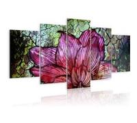 Tableau Vitrail fleuri-Taille L 200 x H 100 cm