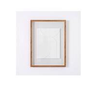 Tableau vitrine, sculpté en bois beige avec cadre chêne - Longueur 80 x Profondeur 5 x Hauteur 60 cm