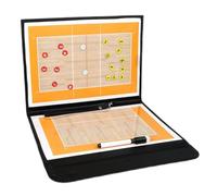 Tableau Volley-Ball Tactique Entraîneur Board, Tableau Tactique de Volley-Ball, avec Pièces D'échecs Magnétiques et Stylos à Base d'eau, Format Pliable, Version Double Face