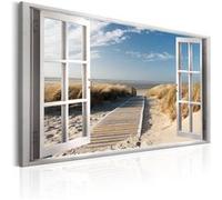 Tableau - Window: View of the Beach - 90x60 Artgeist (10665)