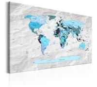 Tableau - World Map: Blue Pilgrimages - 90x60 Artgeist (10837)
