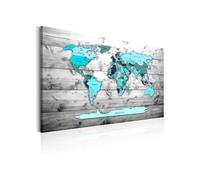 Tableau - World Map: Blue World - 90x60 Artgeist (10840)