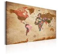 Tableau - World Map: Brown Elegance - 120x80 (10843)