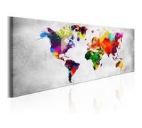Tableau - World Map: Coloured Revolution - 135x45 Artgeist (10848) Multicolore G