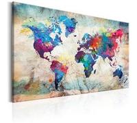 Tableau - World Map: Colourful Madness - 90x60 Artgeist (10856) G