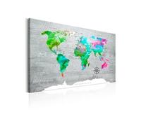 Tableau - World Map: Green Paradise - 120x80 Artgeist (10872)