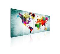 Tableau Non renseigné Tableau World Map: Green Vignette-Taille L 225 x H 90 cm