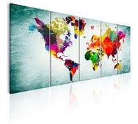 Tableau Non renseigné Tableau World Map: Green Vignette-Taille L 225 x H 90 cm