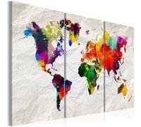 Tableau - World Map: Rainbow Madness II - 120x80 Artgeist (10912) G