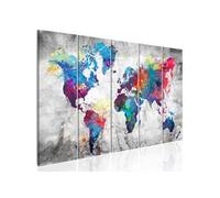 Tableau - World Map: Spilt Paint - 200x80 Artgeist (10934)