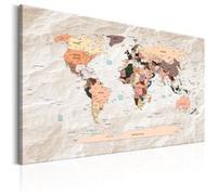 Tableau - World Map: Stony Oceans - 90x60 Artgeist (10936) Multicolore G