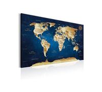 Tableau - World Map: The Dark Blue Depths - 60x40 Artgeist (10939)