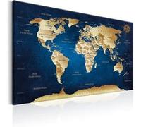 Tableau - World Map: The Dark Blue Depths - 60x40 Artgeist (10939)