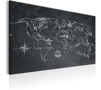 Tableau "World Map : Travel Broadens the Mind" 60 x 90 cm