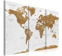 Tableau World Map: White Poetry-Taille L 120 x H 80 cm Imprimé