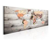 Tableau - World Maps: Wooden Travels - 135x45 Artgeist (10983)