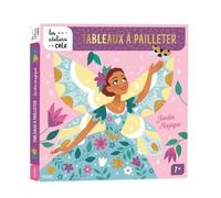 Tableaux à pailleter - Jardin magique 5 tableaux + 3 tubes de - Léa Fabre - Fleurus - Coffret - Jeux livres objets