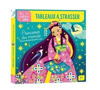 Tableaux à strasser - Princesses du monde - cartes + autocollan - Sandrine Lamour - Fleurus - Document jeunesse