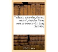 Tableaux anciens et modernes, aquarelles, dessins, matériel, chevalet Vente suite au départ de M. Lang - Louis Moline - Hachette Bnf - broché - Livre