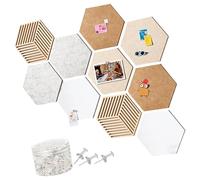 Tableaux d'affichage hexagonaux en liège sans cadre - Tableau d'affichage hexagonal avec broches hexagonales - Tableau en liège pour feutrine murale - Grand format