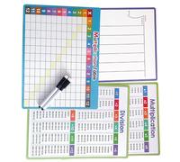 Tableaux d'apprentissage portables à 4 multiplications et divisions effaçables pour les exercices de mathématiques des étudiants avec table d'entraînement