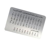 Tableaux d'apprentissage tactiles en braille pour étudiants aveugles - Lettres de l'alphabet complètes - Chiffres de ponctuation - Ressources éducatives - Tableau d'alphabets braille avec points en