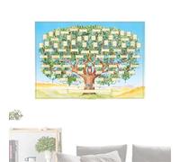 Tableaux d'arbre généalogique à remplir - Décoration murale d'arbre généalogique | Décoration d'intérieur pour femme, fils, femme, adolescent, mari, papa, garçons, grand-père, filles, grand-mère