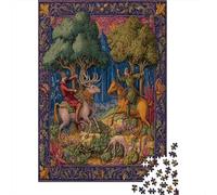 Tableaux de Chasse médiévaux 38x26cm/1000pcs Puzzles Adaptés Aux Adultes Et Aux Personnes Âgées De 14 Ans Et Plus